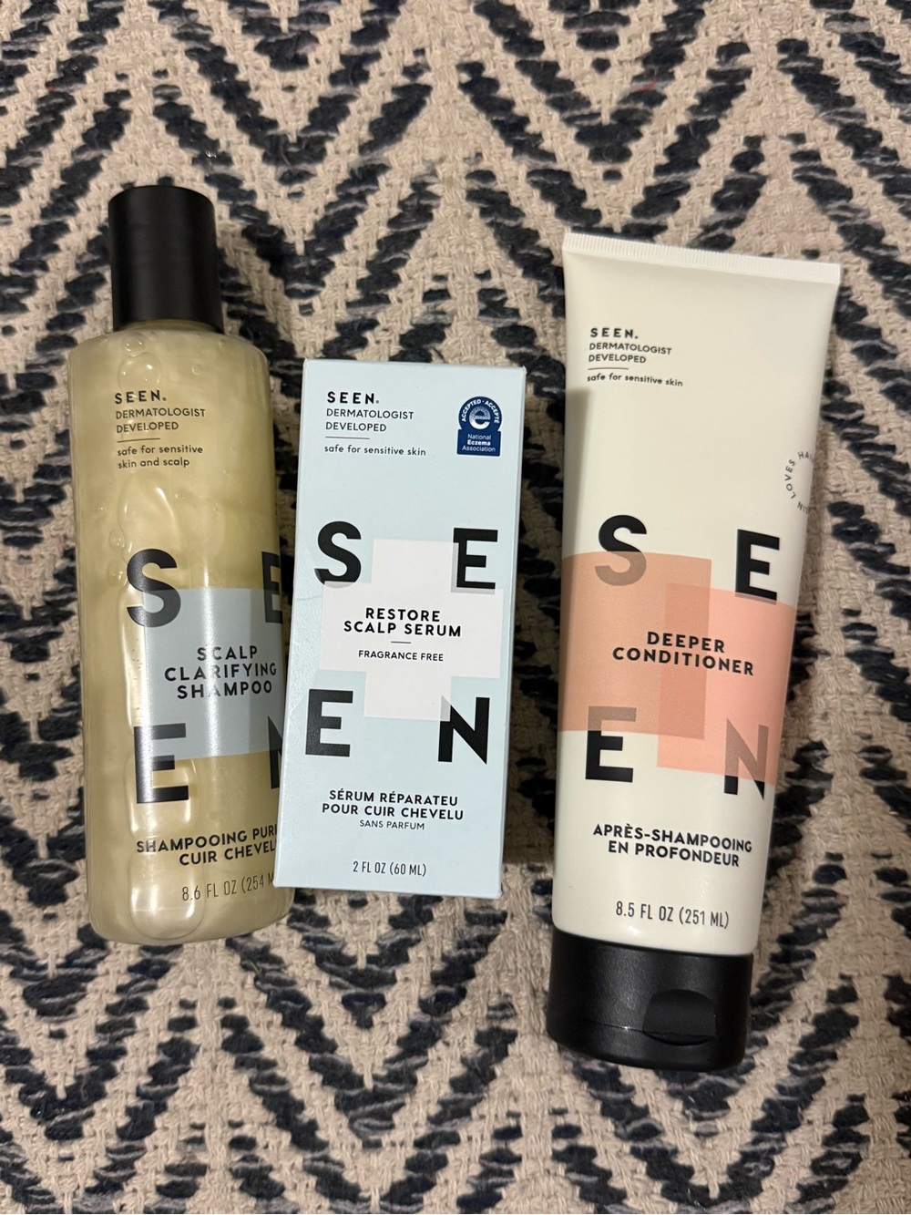 SEEN Scalp Clarifying Shampoo Deeper Conditioner & Scalp serum Set